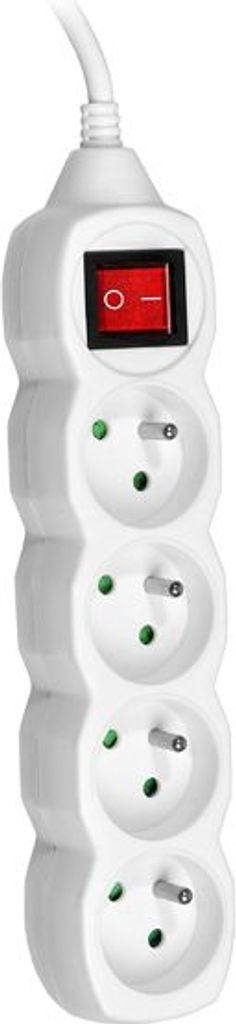 Tracer PowerCord - Presa di corrente 4 prese 3 m bianco Immagine del prodotto 