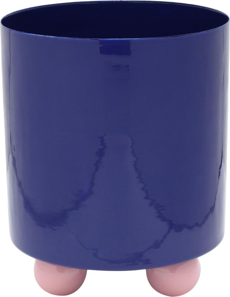 Present Time - Blumentopf Double Funky Large - Blau - 20x20x26cm