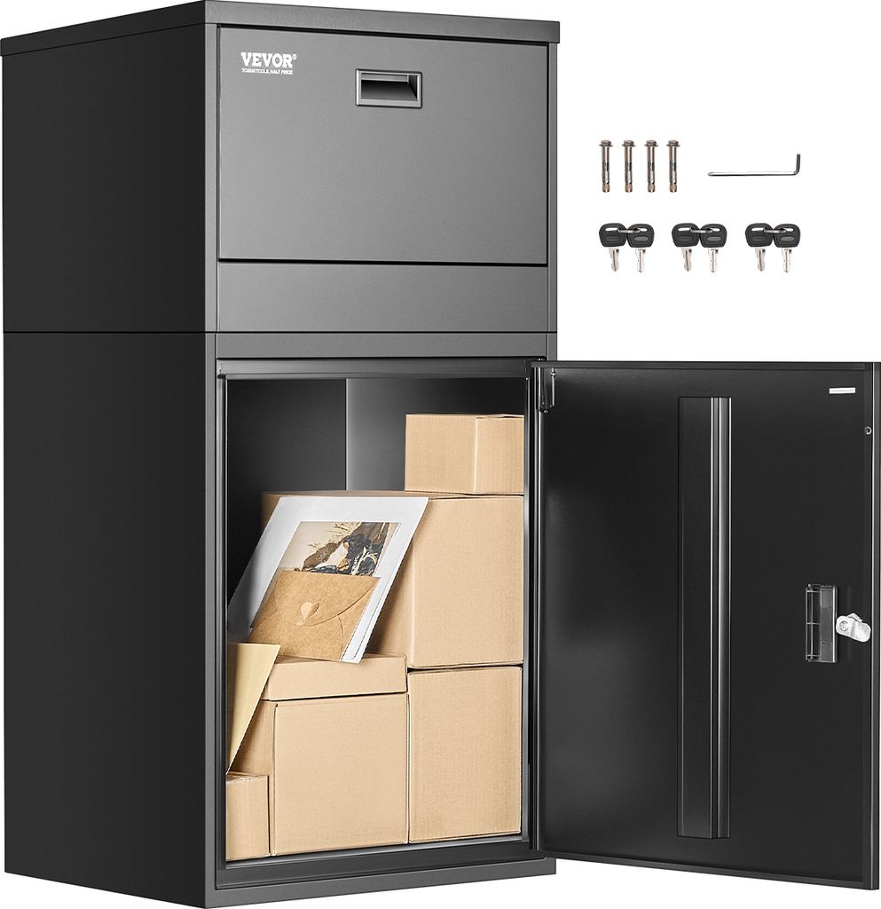 VEVOR Paketbriefkasten 500x398x980mm, Paketkasten mit Produktbild 
