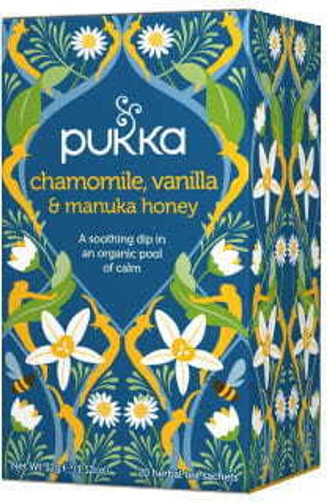 Kamille-Vanille- & Manuka-Honig-Tee  20 PUKKA-Beutel Produktbild 
