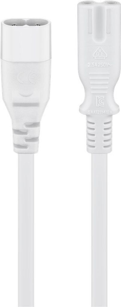 goobay Netzkabel Geräteverlängerung IEC 60320 C7 auf C8 Produktbild 