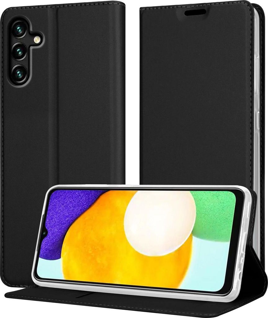 Cadorabo Handyhülle für Samsung Galaxy A13 5G Schutz Hülle in Schwarz Cover Etui Book Case Booklet