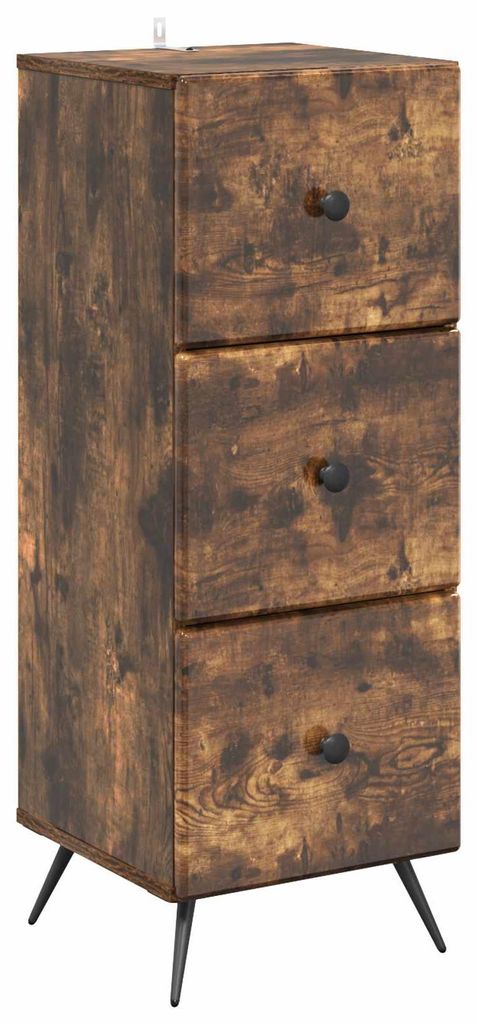 Schubladenschrank Geräucherte Eiche 33 x 34,5 x 90 cm