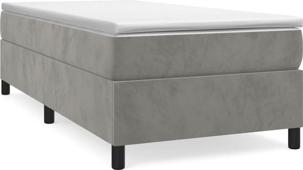 vidaXL Boxspringbettgestell Hellgrau 80x200 cm Samt Produktbild 