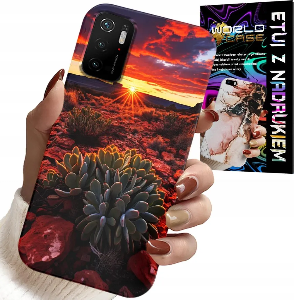 Custodia Poco M3 Pro 5G Vista Deserto Messicano + Vetro Temperato