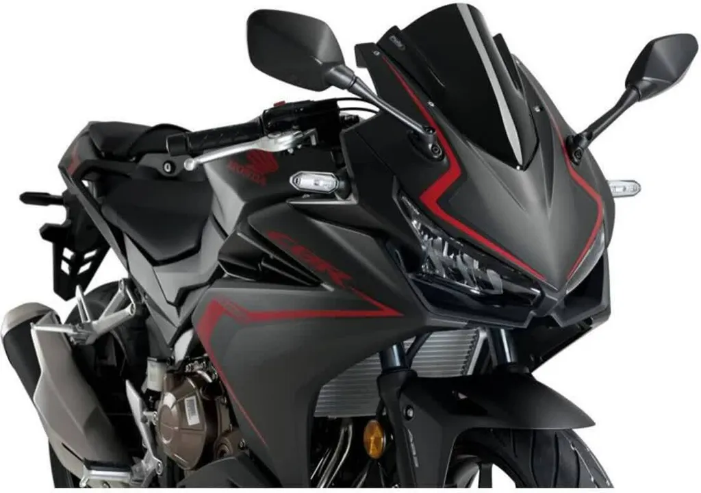 Bulle PUIG Z-Racing Noir 305x265mm pour Honda CBR R : Performance Pure