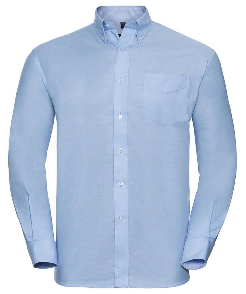 Russell Oxford Herren Hemd, langärmlig, pflegeleicht FK744 (48) (Hellblau)
