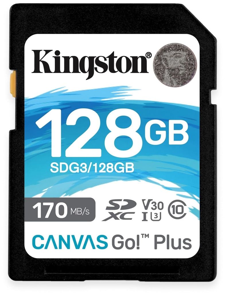 KINGSTON 128GB SDXC Canvas Go Plus 170R C10 UHS-I U3 V30 (SDG3/128GB)