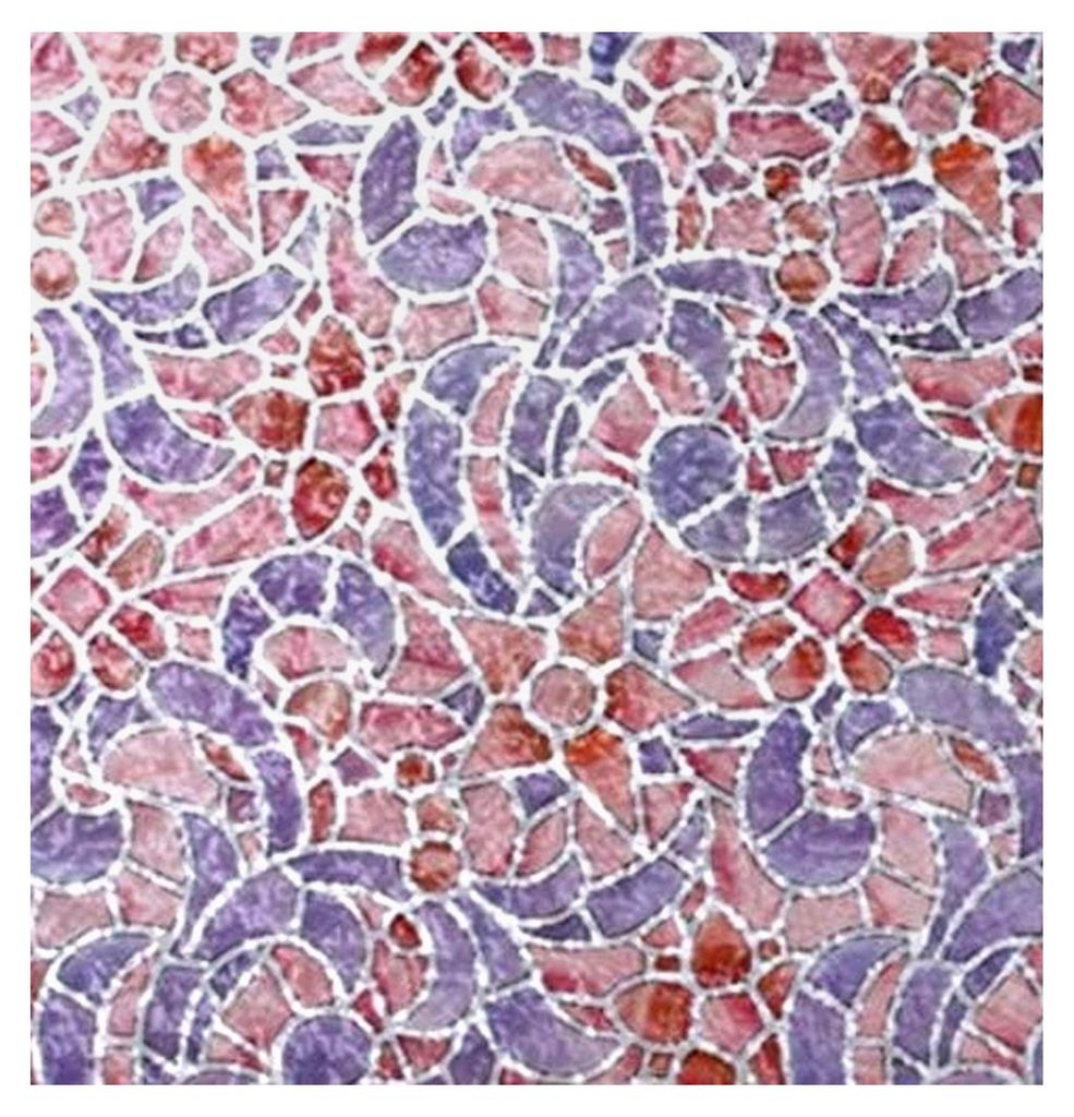 Bunte Fensterfolie Reims - Klebefolie im Bleiglas-Look 0,45 m x 2 m