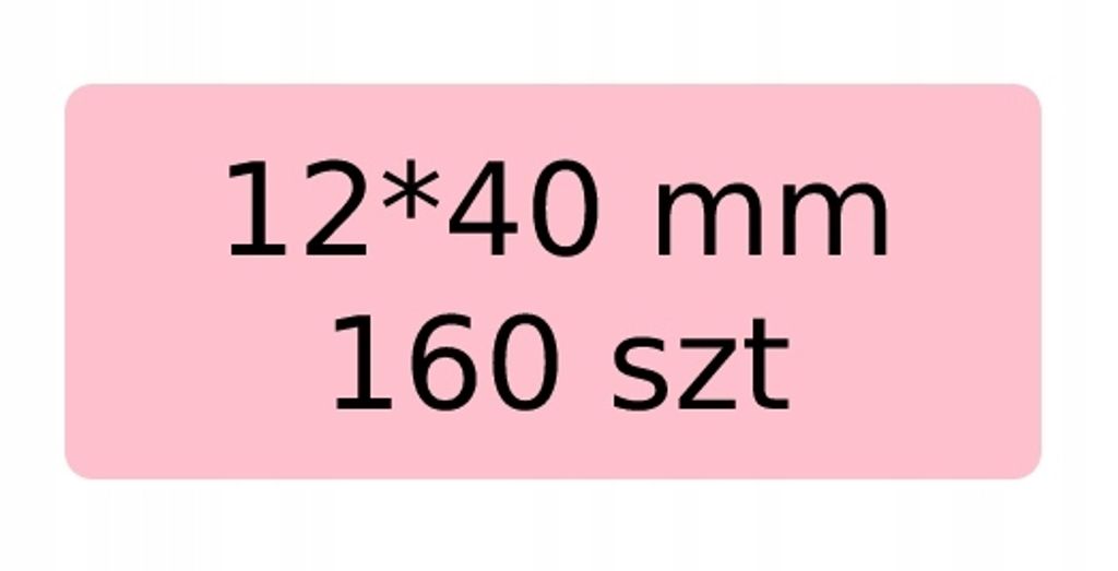 NIIMBOT Etiketten Aufkleber ROSA 12*40mm 160 Stück Produktbild 