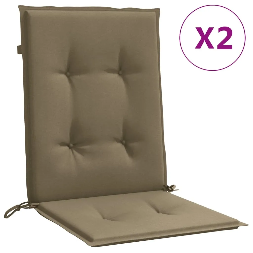 Cuscini Sedie Giardino vidaXL 2 pz Melange Taupe 100x50x4 cm Eleganti
