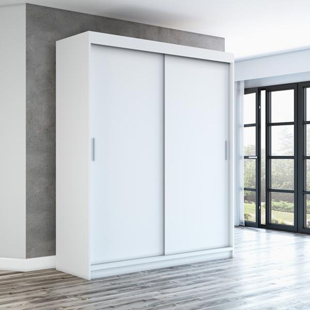 Schwebetürenschrank, 2-türig Schrank! Moderne Garderobe für Produktbild 