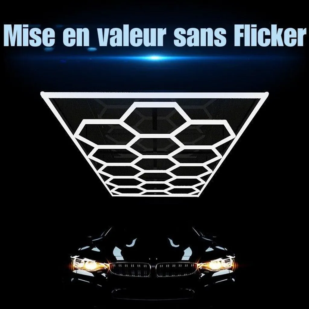 Éclairage Garage LED Hexagonal Professionnel - Idéal Detailing et Expo - 3