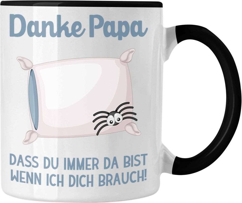 Trendation - Geschenk für Papa von Tochter Lustige Tasse Danke Vater Geschenkidee Lustige Kaffeetasse für Bester Papa von Tochter Weihnachten Geb...