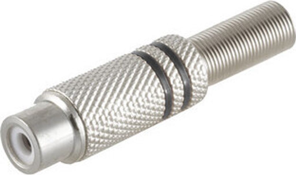 Cinchkupplung Metall 6mm, schwarz