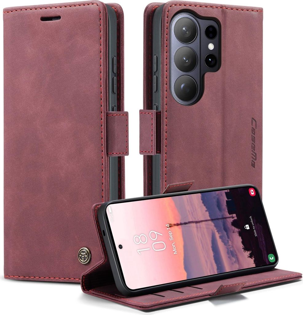 Samsung Galaxy S26 Ultra Hülle - CaseMe 013 Klapphülle - Bordeaux