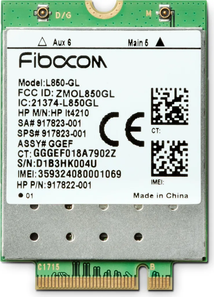 Modem 4G LTE HP XMM 7360 Module Mobile sans Fil Référence 3FB01AA