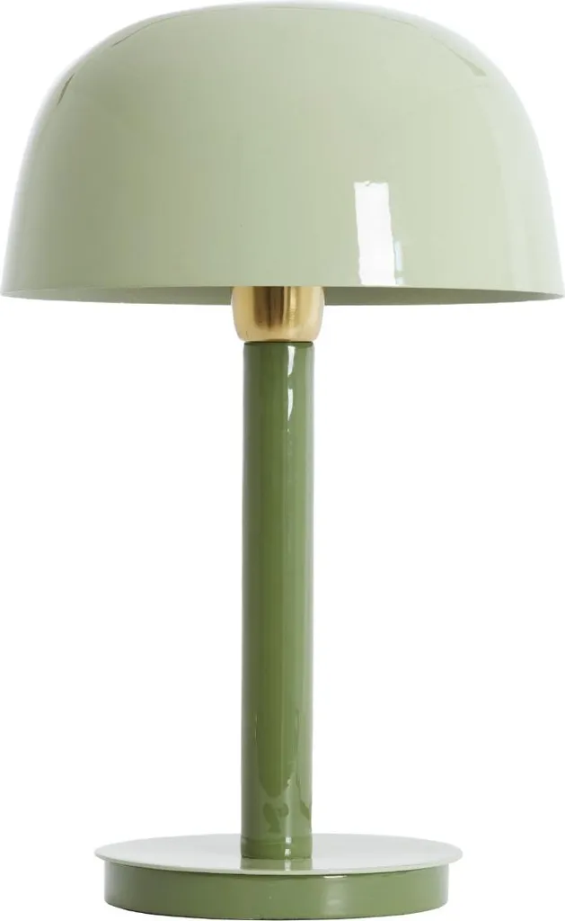Lampe de chevet en métal vert Ø 25cm pour chambre et salon E27