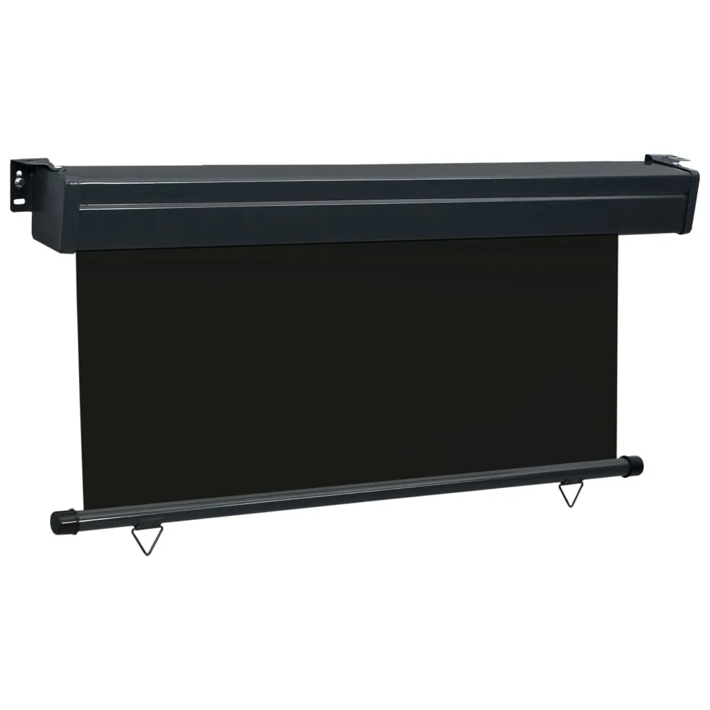 Store latéral balcon noir 175x250 cm - Toile robuste et anti-UV opaque - 3