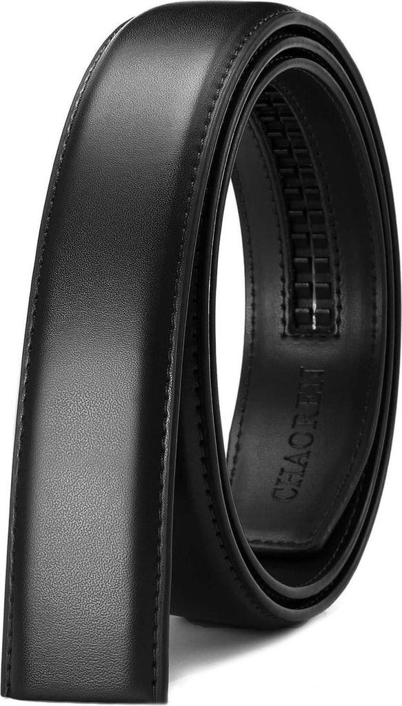 Herren Gürtel Ohne Schnalle Automatik Leder 35mm Schwarz Produktbild 