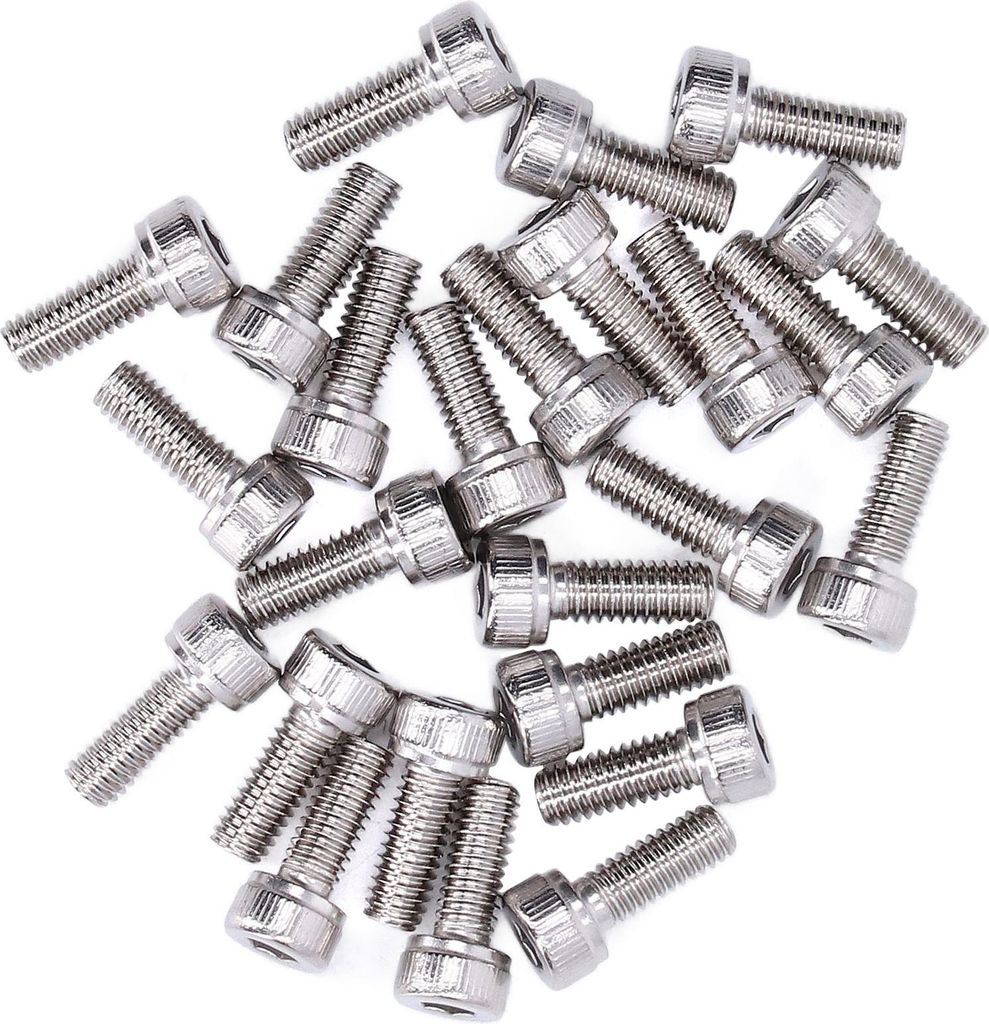 100 Stück Sechskantschrauben, verzinktes Stahlschrauben-Set, Industriebefestigungen M4x0,7mm 2800-0004-0010