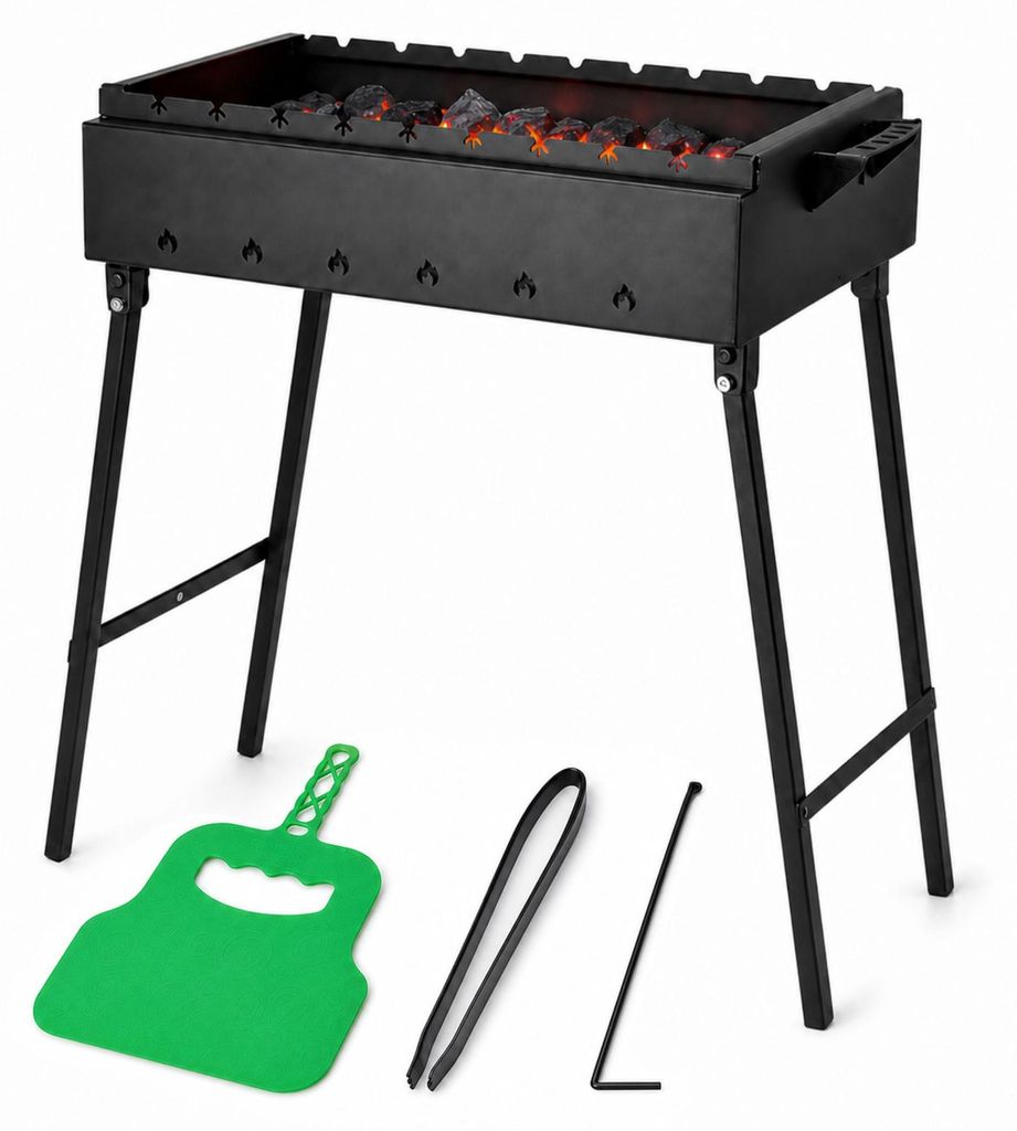 Mangal Holzkohlegrill aus 2 mm Stahl klappbare Beine - Produktbild 