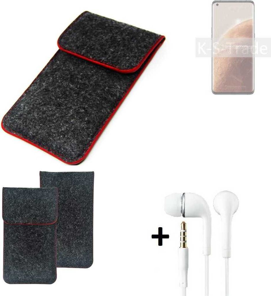 K-S-Trade Handy Schutz Hülle kompatibel mit Oppo Find X3 Pro Mars Eploration Edition Schutzhülle Handyhülle Filztasche Pouch Tasche Case Sleeve