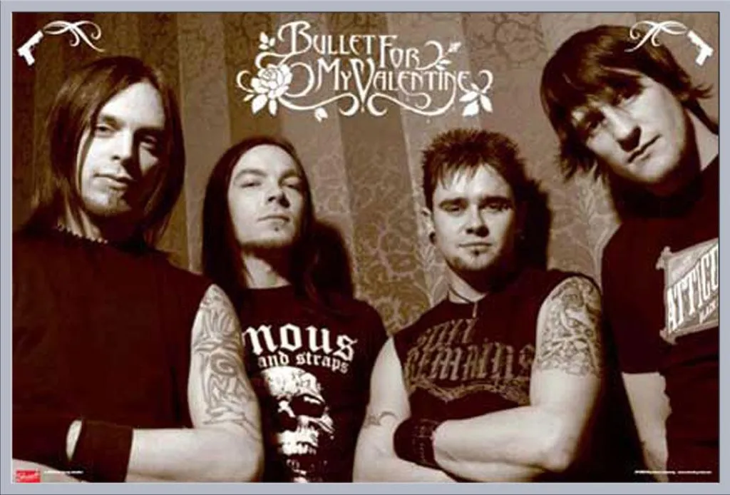 Cadre Shinsuke argenté avec affiche My Landscape Bullet For My Valentine