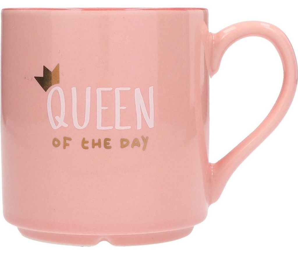 Depesche Porzellan Tasse Queen of the day rosa 300ml Geschenk
