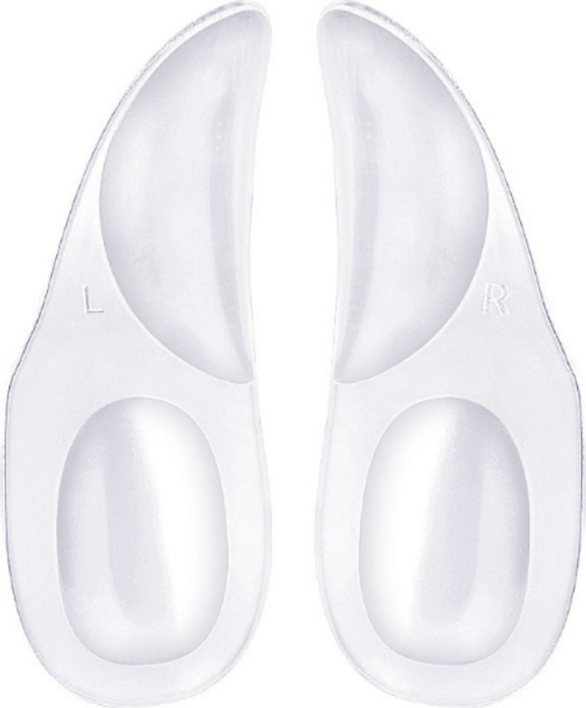 INF 2 Paar Gel-Fersenkissen-Einsätze für Plantarfasziitis Transparent L