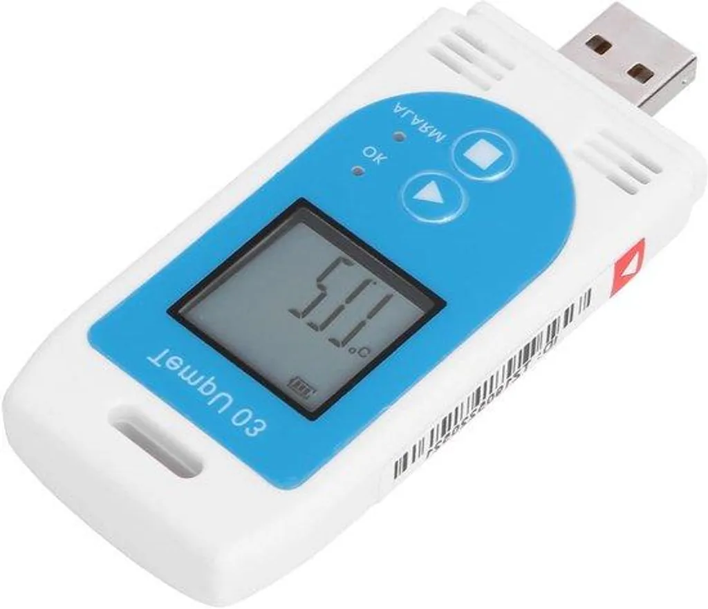 Enregistreur température humidité USB PDF avec écran LCD haute capacité