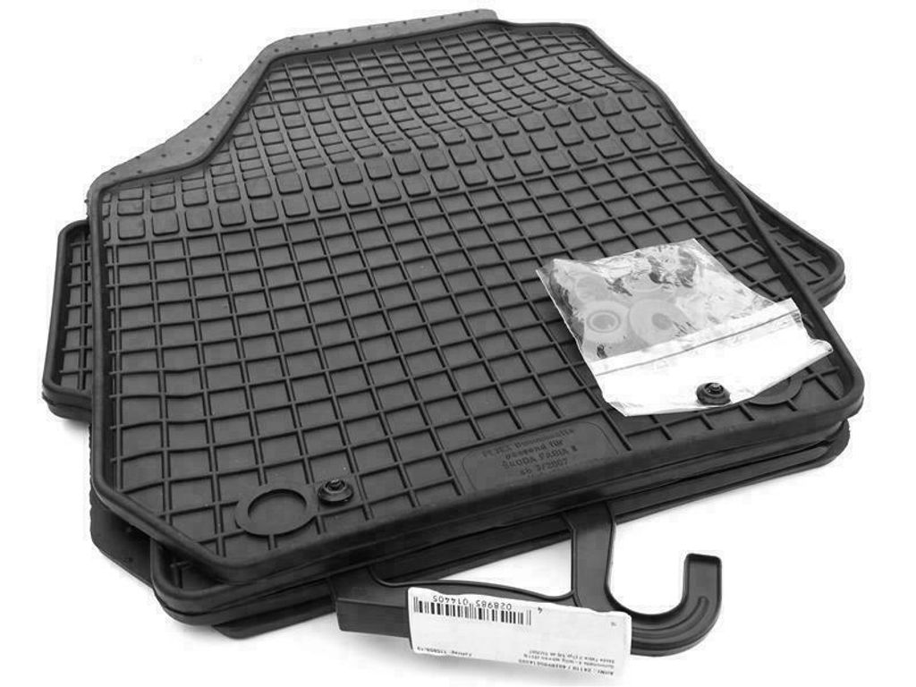 Fußmatten passend für Skoda Kodiaq Velours Matten Set Premium Automatten  4-teilig Schwarz Original Befestigung