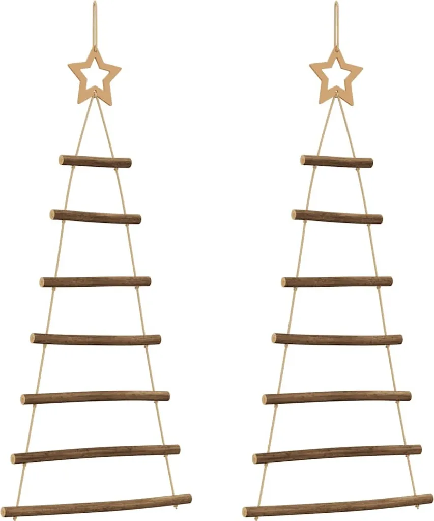 Sapins de Noël suspendus 42x90 cm - Lot de 2 branches naturelles murales