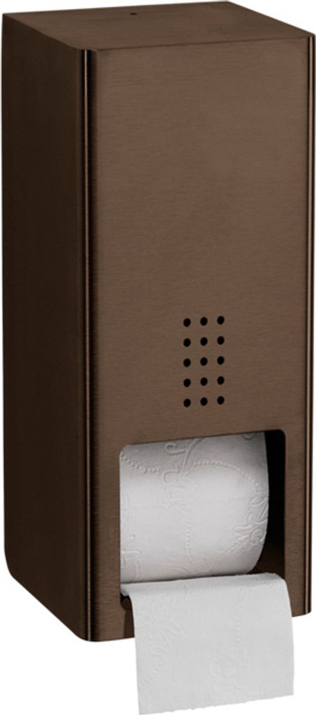 Doppelter WC-Rollenhalter Premium mit automatischer Nachrückung und Farbvarianten, Farbe:Bronze