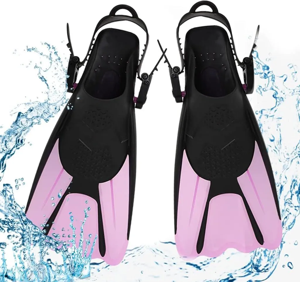 Palmes roses réglables pour enfants et adultes - Taille 39-43 Confort