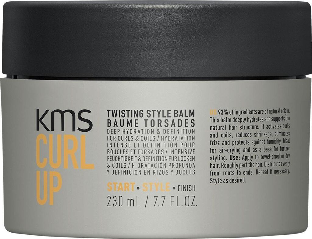 Kms Curl Up Twisting Style Balm 230ml - crema styling Immagine del prodotto 