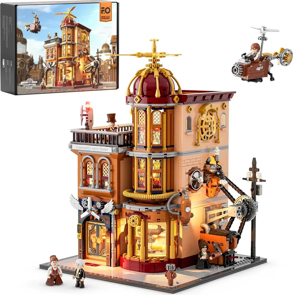 FunWhole Steampunk FO9050 Club de vol - Kit Maquette avec Lumières LED