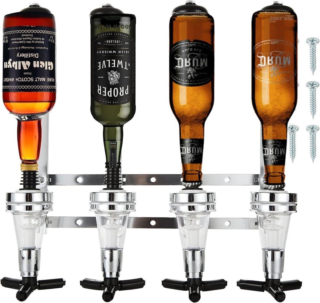 Flaschenhalter Wand, 30ml Dosierer Bar Butler, Flaschenhalter Bar für Hausbar, Schnaps, Shot-Einteiler