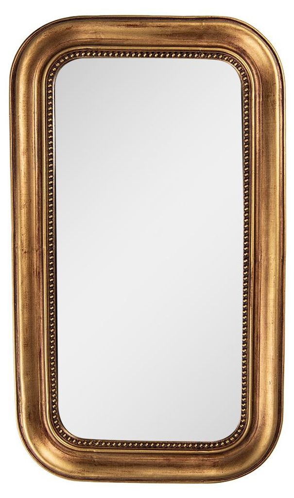 Clayre & Eef Spiegel 21x2x36 cm Goldfarbig Kunststoff