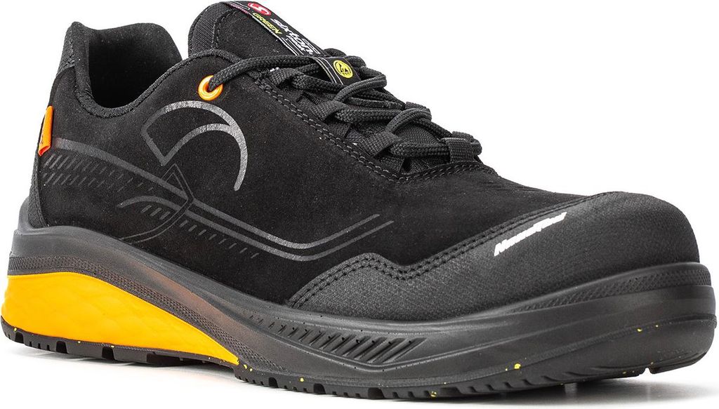 Sixton Sicherheitsschuh Greenball Makeball S3S black, nach EN ISO 20345:2022 S3S ESD FO HI CI HRO SR Größe 42