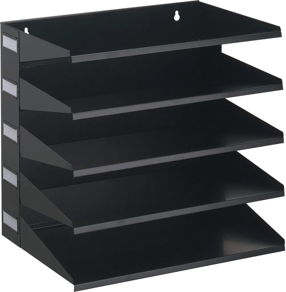 DURABLE 336001 Modulo Smista Corrispondenza 5 Ripiani A4 Acciaio Nero