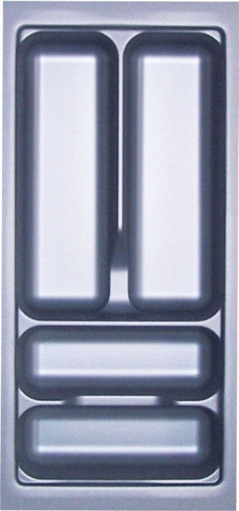 ORGA-BOX I Besteckeinsatz grau 217 x 474 mm für 30 cm Produktbild 