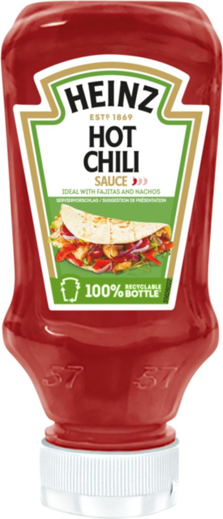 Heinz Hot Chili, Chilli omáčka, 220 ml, 459 kJ, 108 kcal, Obrázek produktu 