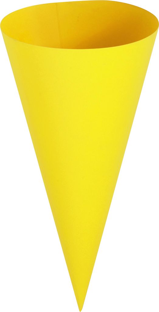 Geschwister-Schultüten aus Fotokarton, 41 cm Sonnengelb