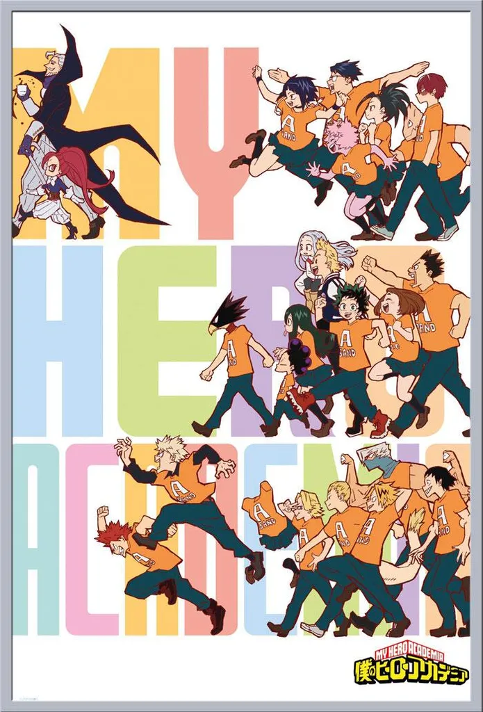 Cadre Argenté Shinsuke avec Affiche My Hero Academia S4 Vitre Acrylique
