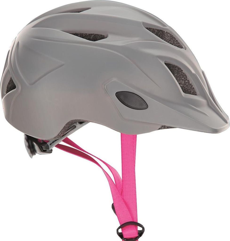 Prophete 0751 Inmold Kinder-Schutzhelm mit LED - XS (48-54cm) - grau/pink