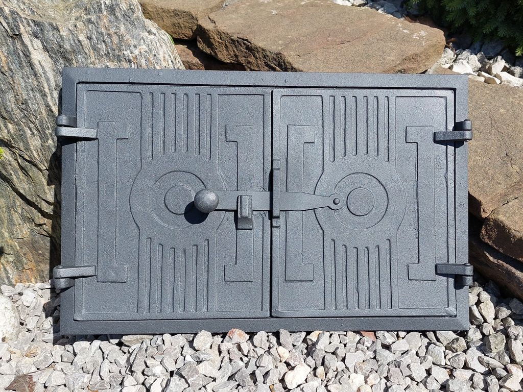 Backofentür Pizzaofentür 43x27cm Gußeisen Steinofentür Das Türchen zum Ofen Anthrazit