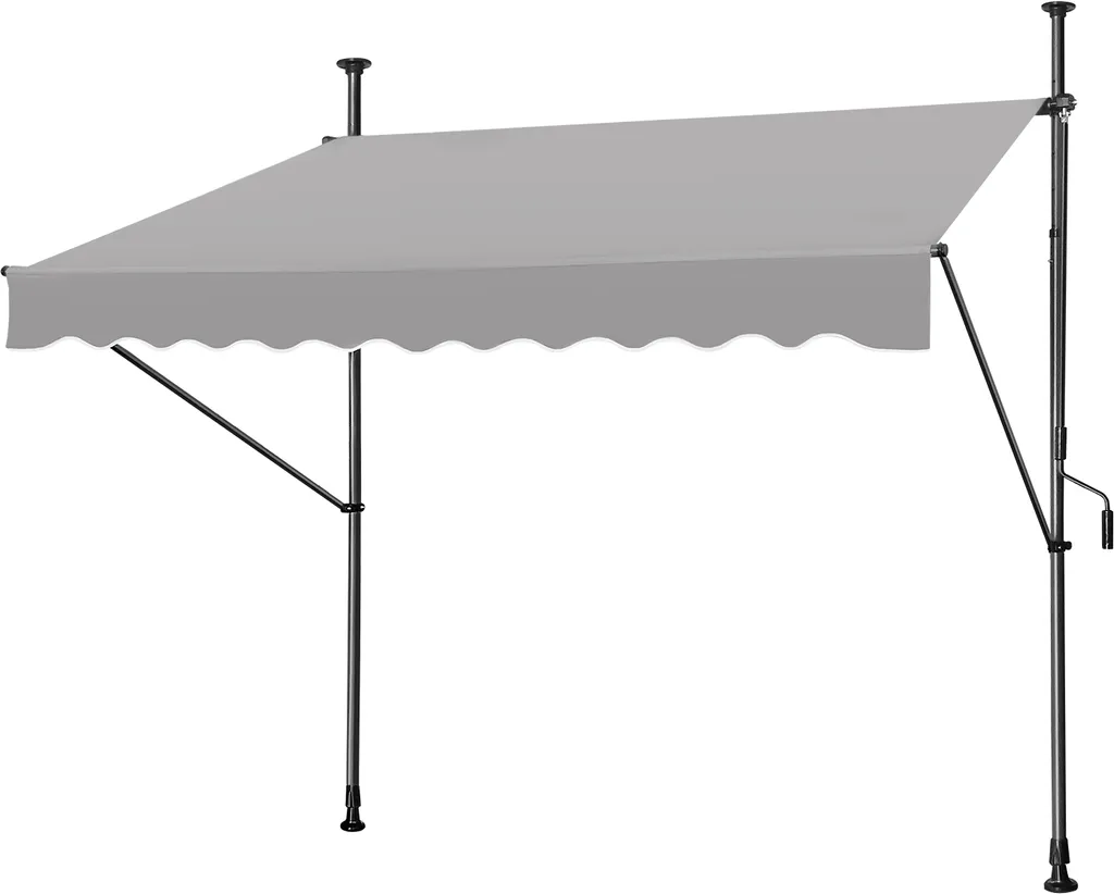Tenda Parasole Telescopica 300x120 Grigia: Massima Protezione UV