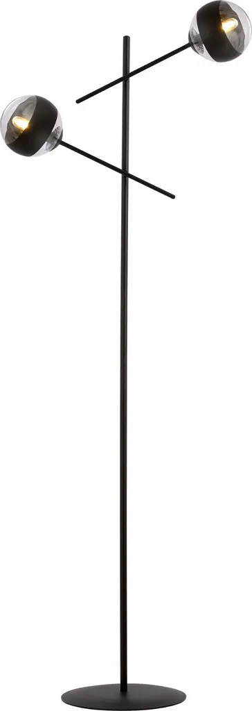 Lampadaire pour Coin Lecture LINEAR LP2 Noir Rayuré Chic Emibig E14