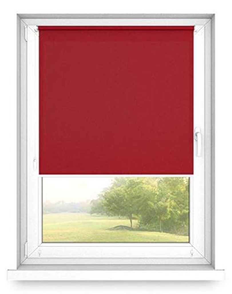 Time4blinds - Rollo ohne Kassette, 120x180 cm, Kirschrot, Steuerung Links